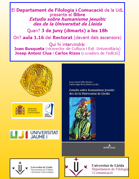 PresentacióEstudisHumanismeJesuíticUdL(J.A.Clua & C. Rizos, eds.)
